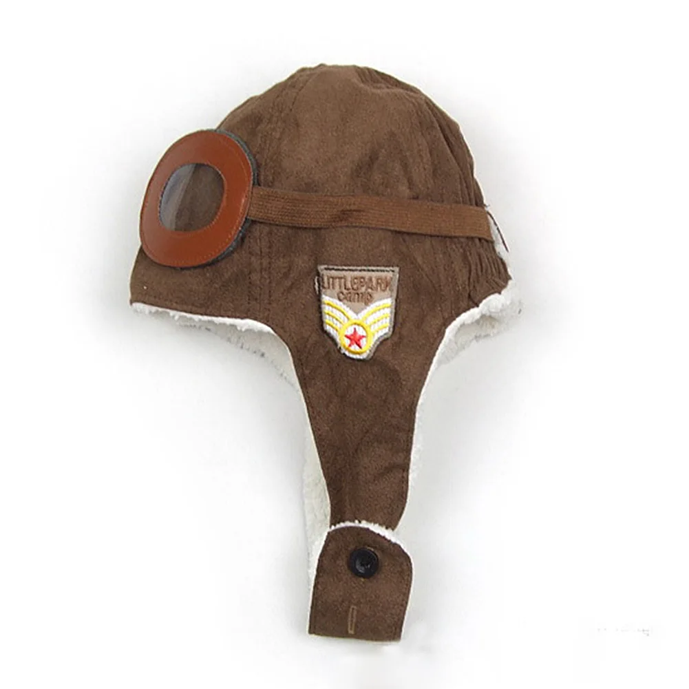New Fashion Baby Toddler Boy Girl Bomber Hats Kids Pilot Cap Fleece Warm Hats Earflap Beanie -MX8 Give Birthday Presents