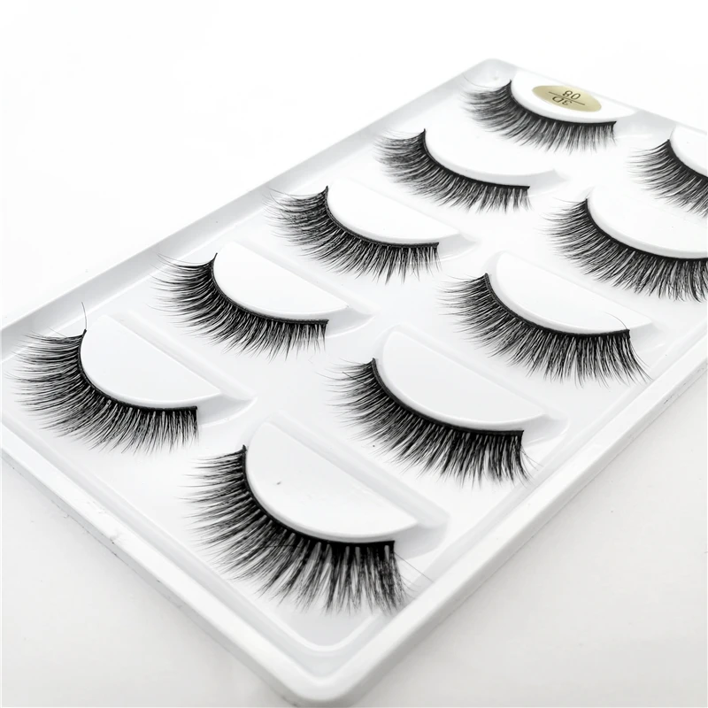 

5 pairs Mink Eyelashes 100% Cruelty free Handmade 3D Mink Lashes Full Strip Lashes Soft False Eyelashes Makeup Lashes