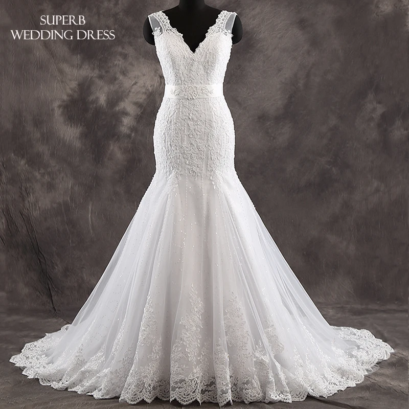 Superbweddingdress свадебное платье Приталенный лиф свадебное платье, украшенное бусинами топ с блестящей фатиновой юбкой