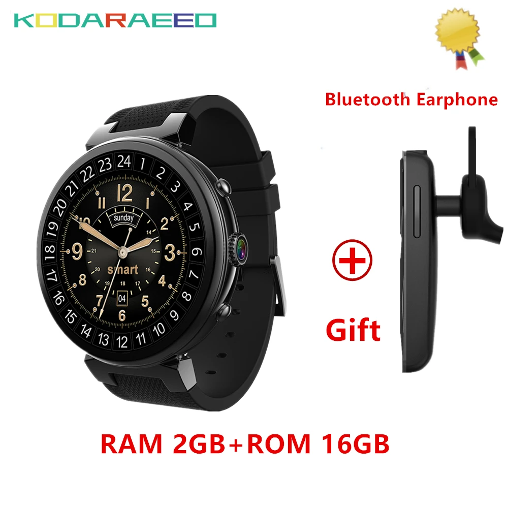 

I6 Smart Watch Android 5.1 MTK6580 Quad Core 1.3GHz 2GB RAM 16GB ROM Smartwatch Support 3G GPS WIFI Google Play+Free Headset