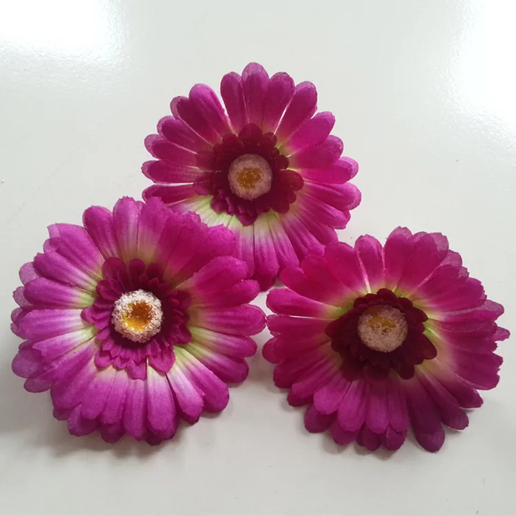 50 pz Teste di Fiori Artificiali Mini Margherita Fiori in Tessuto di