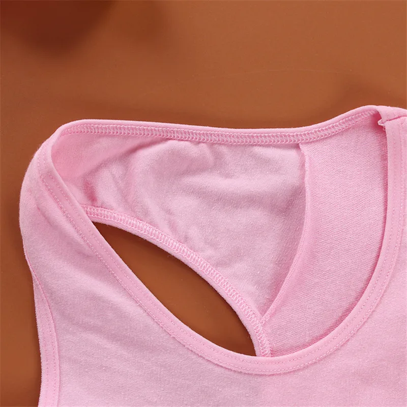 Teen bra girl vest Cotton Spandex Big Girl's Sport 12-16 Years Adolescente Kids Underwear Letter Racerback Training 1 piece