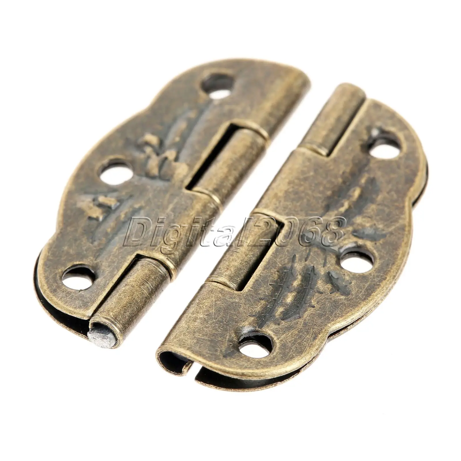 Koop 20 stks Antieke Kleine Parlement Decoratieve Scharnieren Houten Sieraden Doos Scharnier Fittingen voor Meubels Hardware + Srew 30x22mm Nieuwe