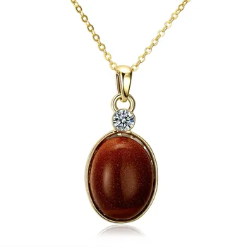 

3.7*1.7cm Golden Necklace Chain Droplets Necklaces Royal Natural Stones Pendant Necklace Jewelry For Women Vintage For Women New