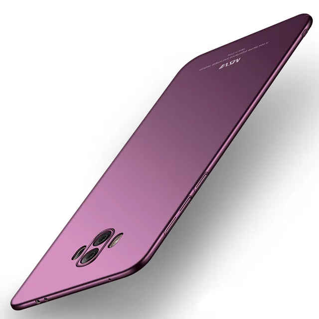 Wine red Чехол s для mate 10 MSVII, Жесткий Чехол из поликарбоната с полной защитой, Ультратонкий матовый чехол для huawei mate 10 mate 10 Pro Lite, чехол для телефона - Цвет: Wine red
