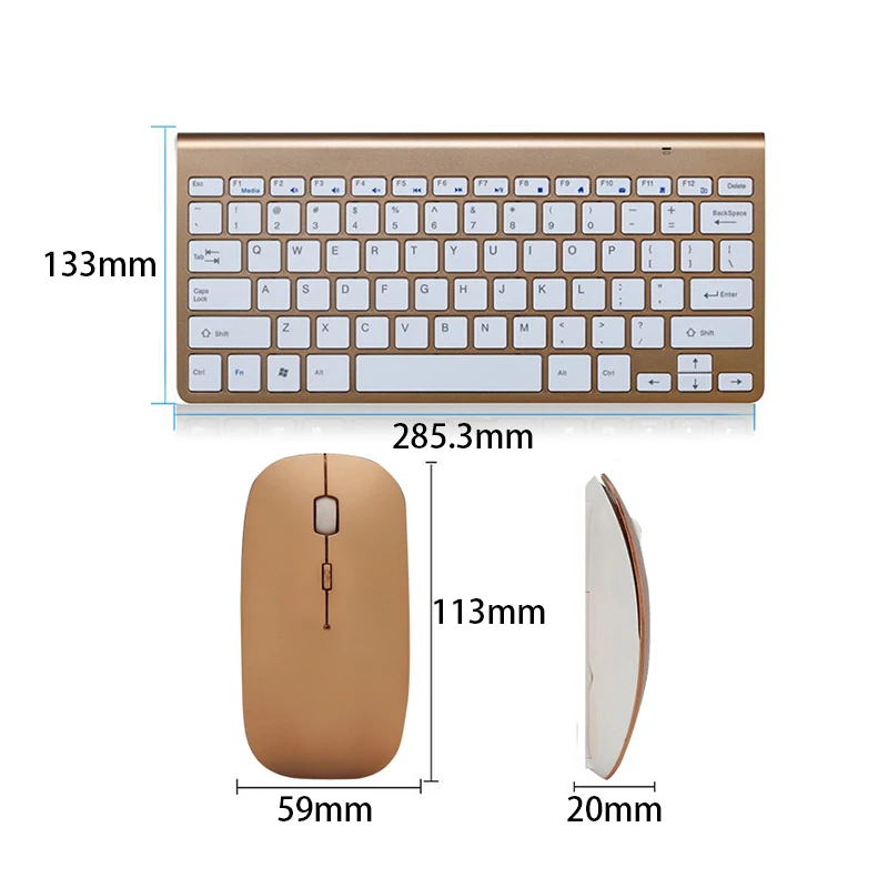 Портативная беспроводная клавиатура для Mac ноутбука ТВ приставки 2 4 ГГц мини мышь