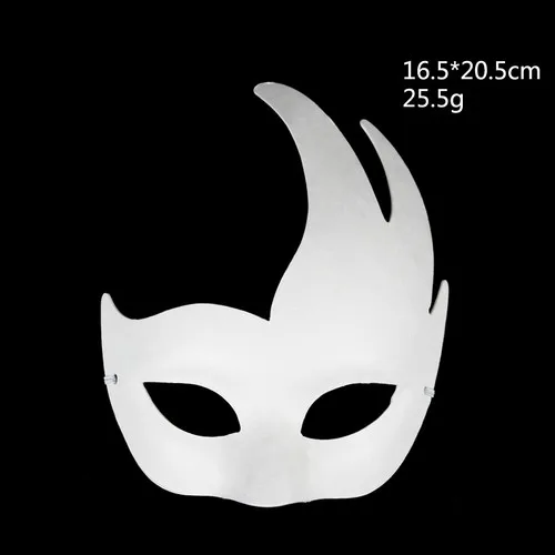 10 шт DIY картина целлюлозы пустые белые маски полное лицо половина лица маски для вечеринки-маскарада костюм реквизит для мужчин женщин детей - Цвет: 09