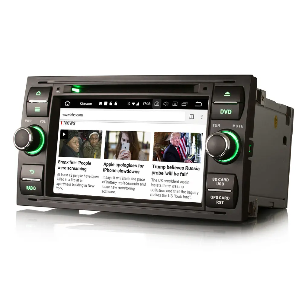 Top 7" Android 9.0 OS Car DVD Multimedia GPS Radio for Ford Fiesta 2005-2008 & Galaxy 2005-2007 & Kuga 2008-2011 & Focus 2005-2007 4