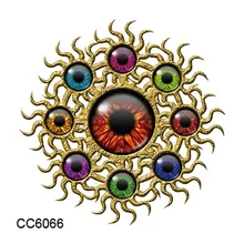 Mini Body Art waterproof temporary tattoos for men women individuality eye design flash tattoo sticker wholesale CC6066
