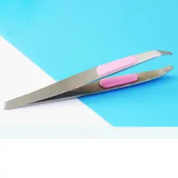 Щипчики для бровей для женщин клип накладные ресницы Пинцет нержавеющая сталь выщипывание Инструменты для ухода за бровями резиновая