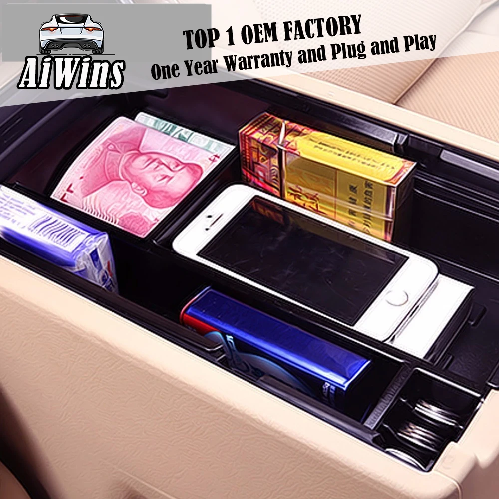 Aiwins центральной хранимый спутник подлокотник контейнер коробка для Toyota Camry 2012