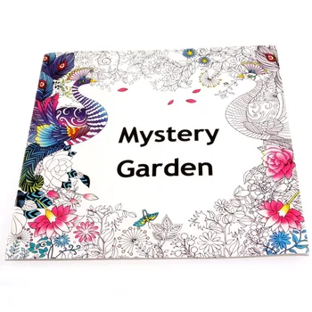 

English Adult mystery Garden Treasure Hunt Coloring Painting Book JAN18