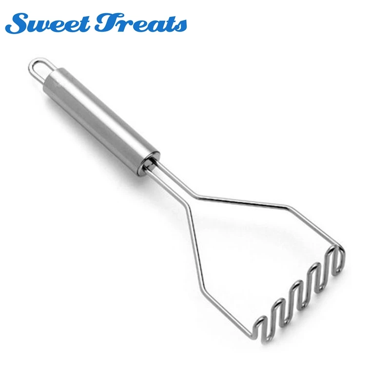 

Sweettreats Stainless Steel Potato Masher Wave Shape Masher Tool