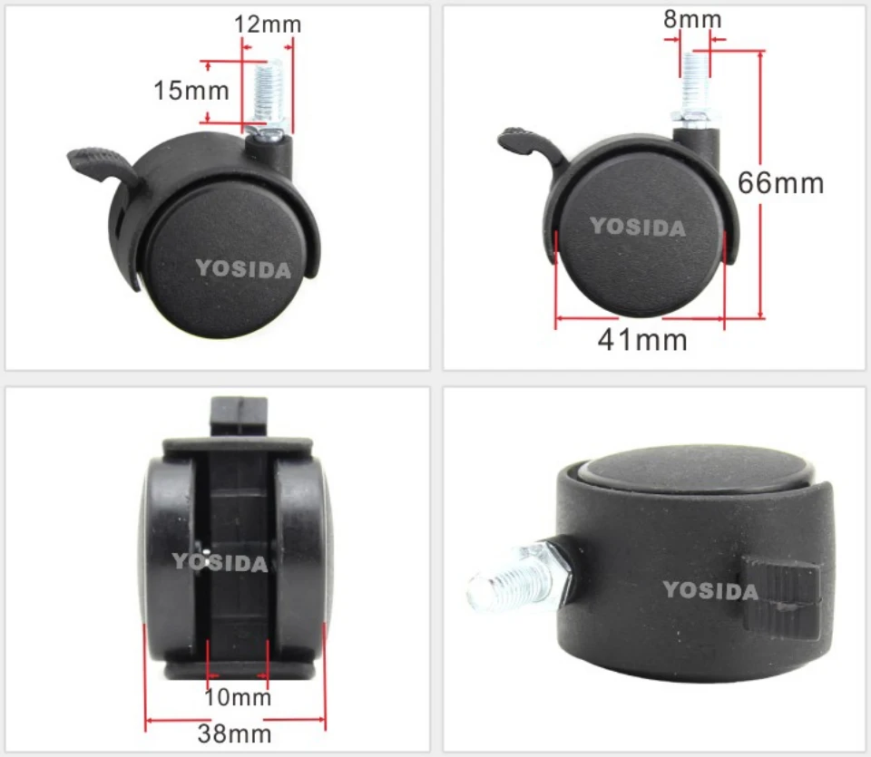 Rubber furniture castor2