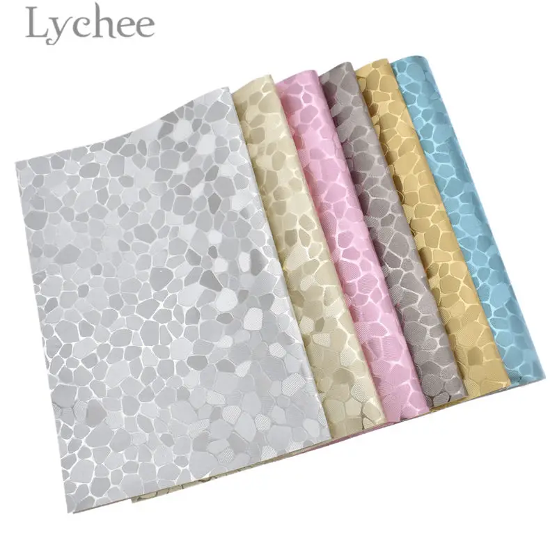 Lychee жизни 1 шт. A4 в горошек; Цвет металлик ПВХ искусственная кожа ткань высокое качество синтетической кожи DIY Материал для Сумки из натуральной кожи одежды