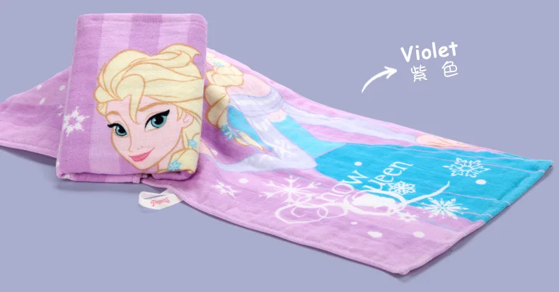 Disney Принцесса Холодное сердце Эльза и Анна детская полотенце из хлопка мультфильм милый мягкий ребенок для взрослых для женщин уход за кожей лица Полотенца подарок 25x50 см