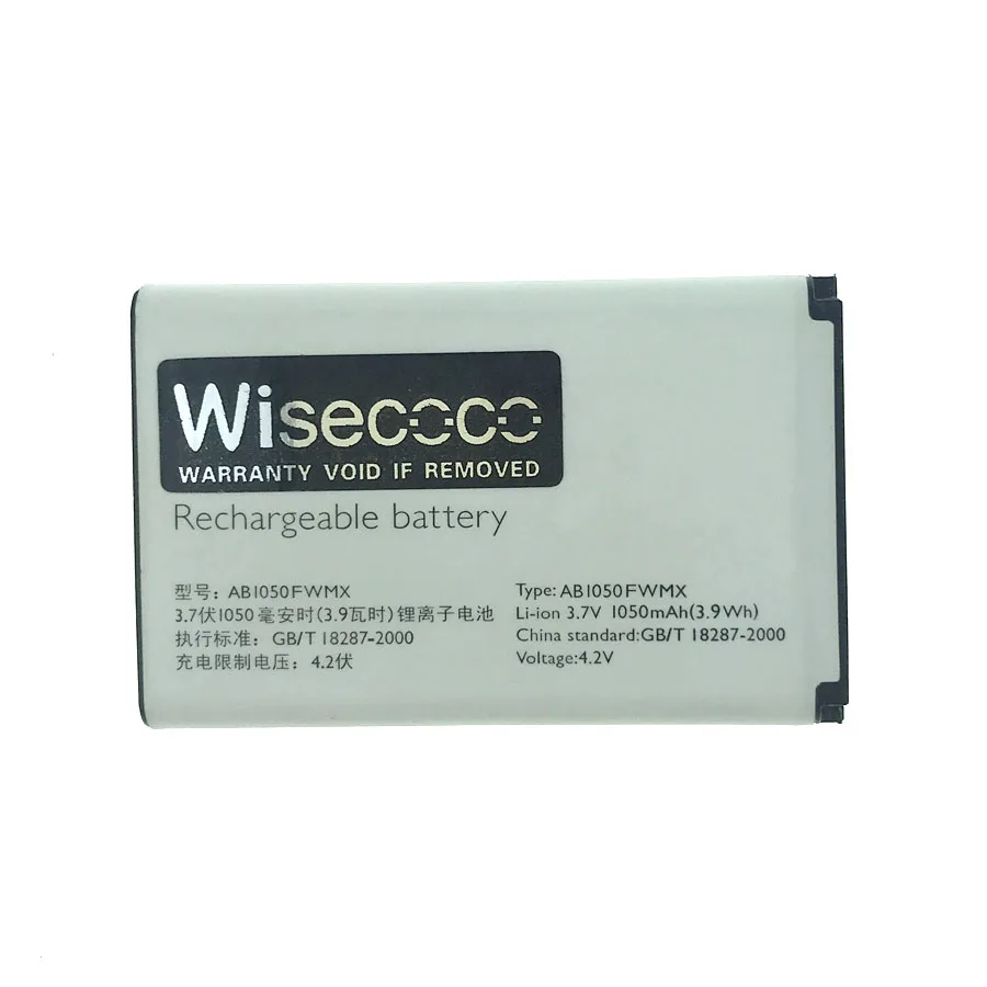 Аккумулятор WISECOCO на 1000 мА · ч для PHILIPS Xenium X116 X125 X126 X128 Smart Moble Phone AB1050GWMT/AB1050FWMX + номер
