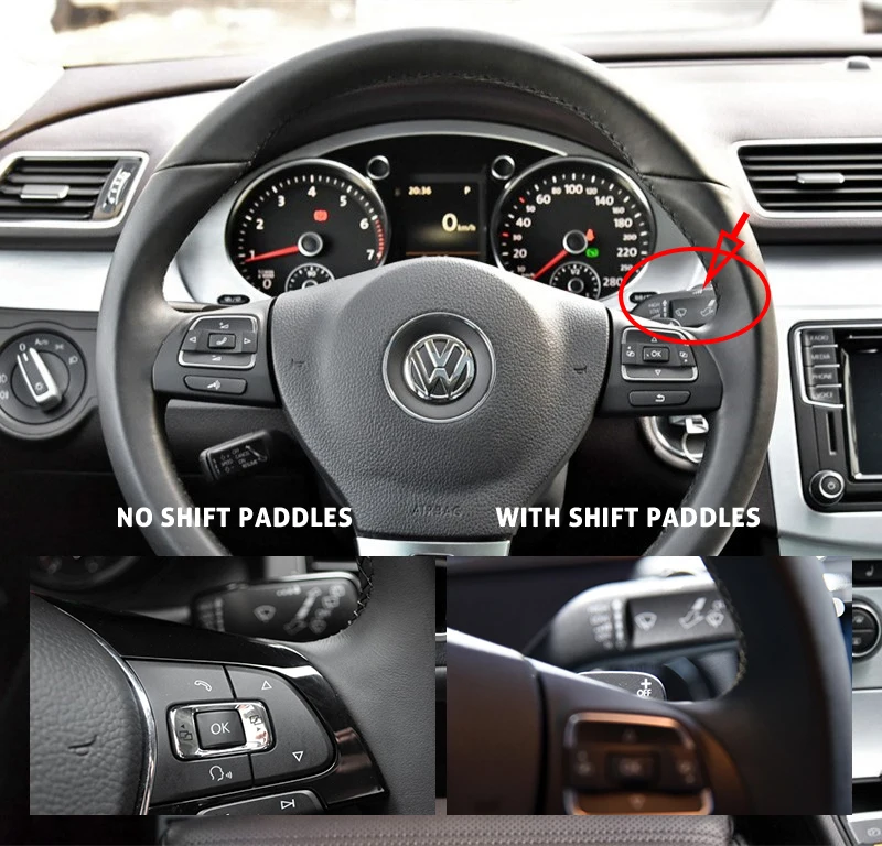 Черный Натуральная кожа Замша Чехол рулевого колеса автомобиля для Volkswagen VW Golf 7 Mk7 Polo Jetta Passat B8 Tiguan