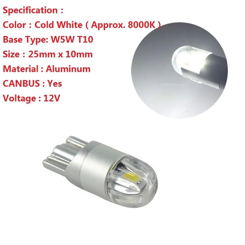 4 шт. T10 лампы W5W 501 поворотник светильник Canbus светильник s светодиодный COB SMD 3030 яркий белый светодиодный высокой мощности