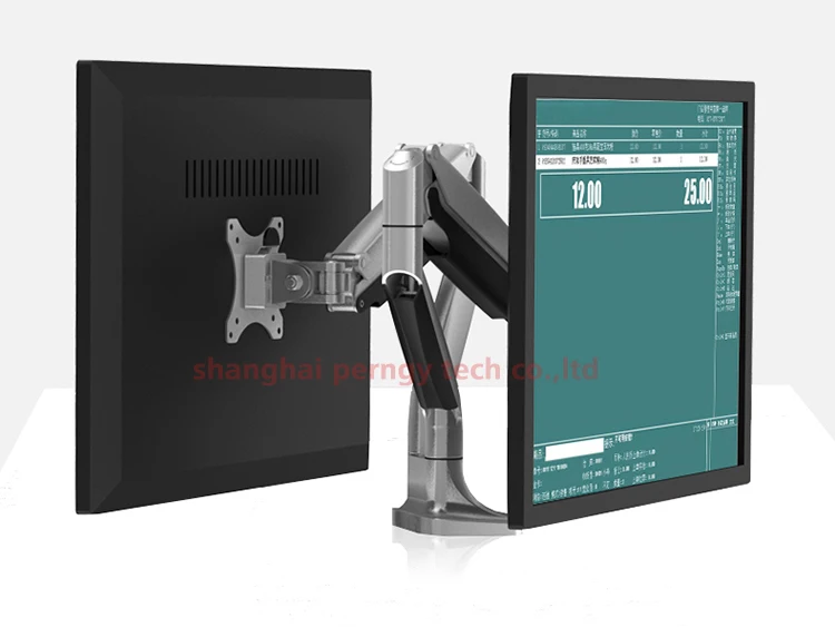 DL-LDT10 1"-32" 2" полный движения воздушный пресс газовая стойка двойной экран настольная подставка 360 Поворот 0-9 кг двойной монитор Настольный держатель кронштейн