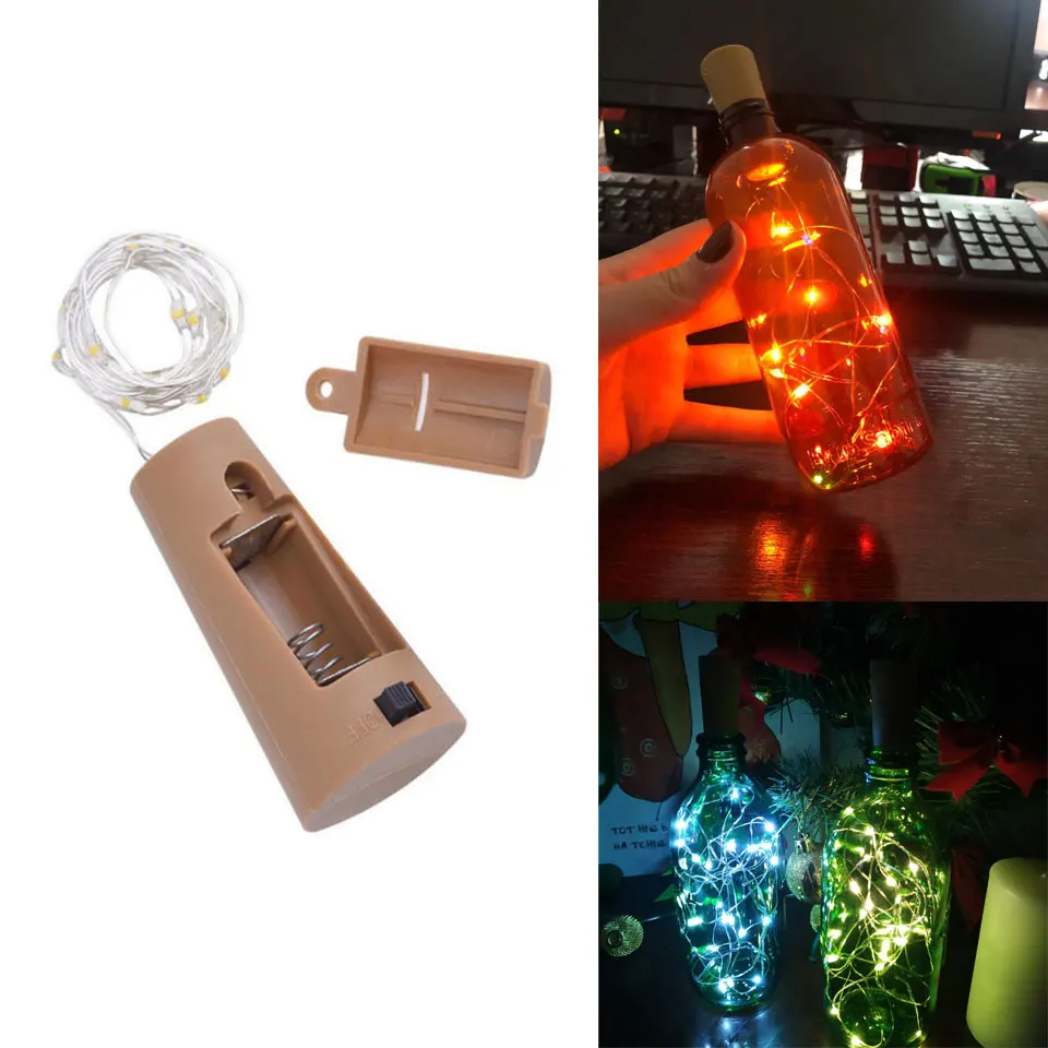 3 м 30led из пробки в форме бутылки вина фонари светодиодные строки Водонепроницаемый праздник освещение для авто Фея ChristmasWedding Party автомобилей Декор