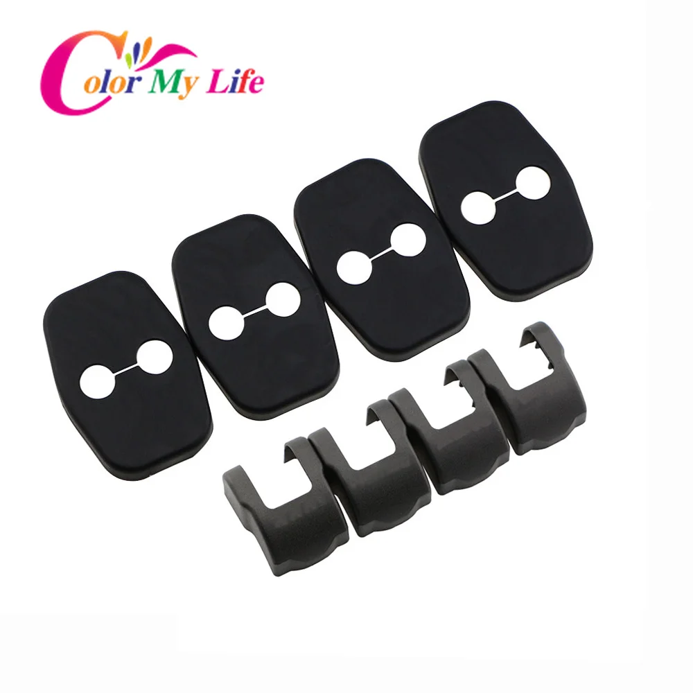 

Color My Life ABS Car Door Stopper Protection Cover Car Door Lock Cover for Peugeot 308 408 2008 3008 for Citroen C4 Parts