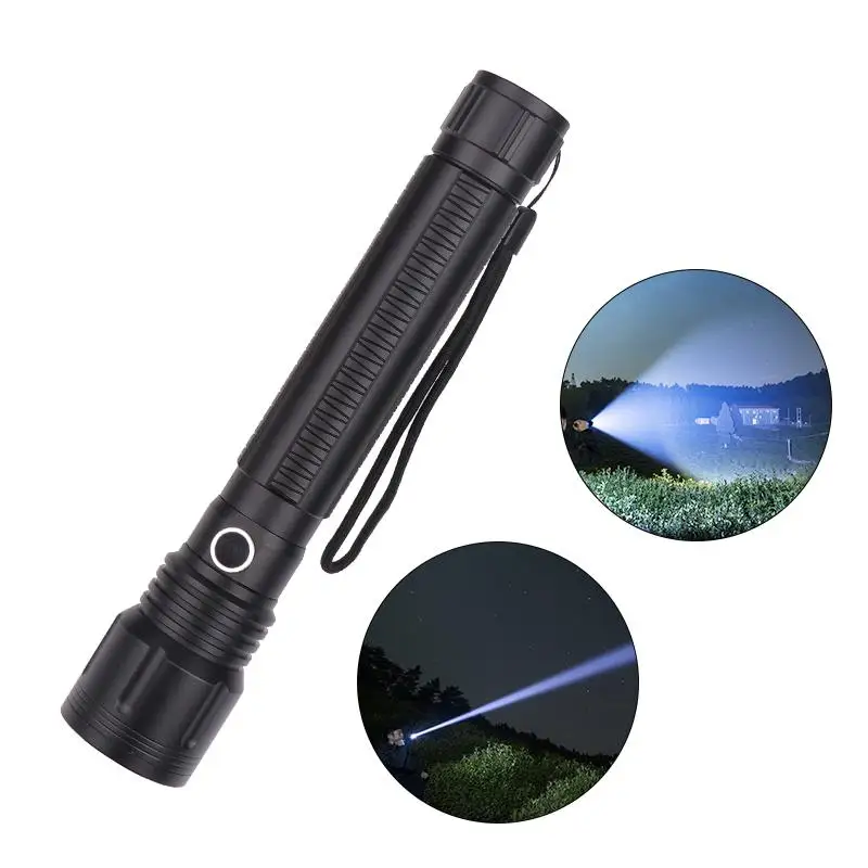 

Zoomable 5000 LM 30W Led flashlight For Emergency Night Fishing Hunting Camping Bicycle Light Torch 18650 Battery