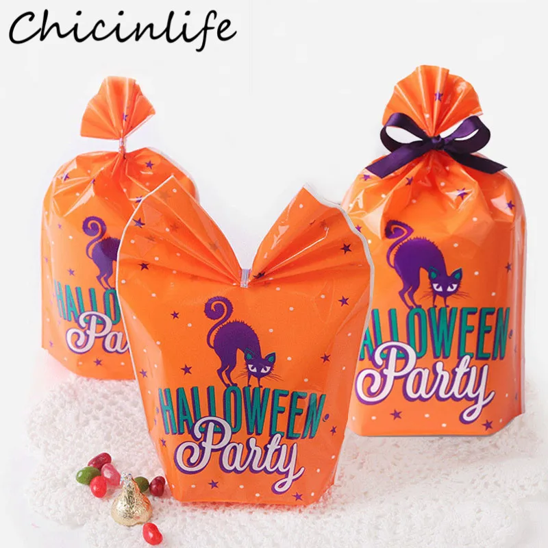 Chicinlife 20 шт Хэллоуин тыква кошка летучая мышь конфеты сумки трюк или лечения детей