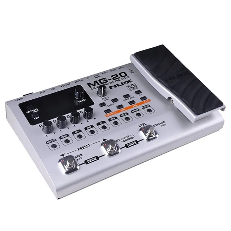 NUX MG-20 Electric Guitar Multi-effects Pedal Guitarra Modeling Processor with Drum Machine EU Plug