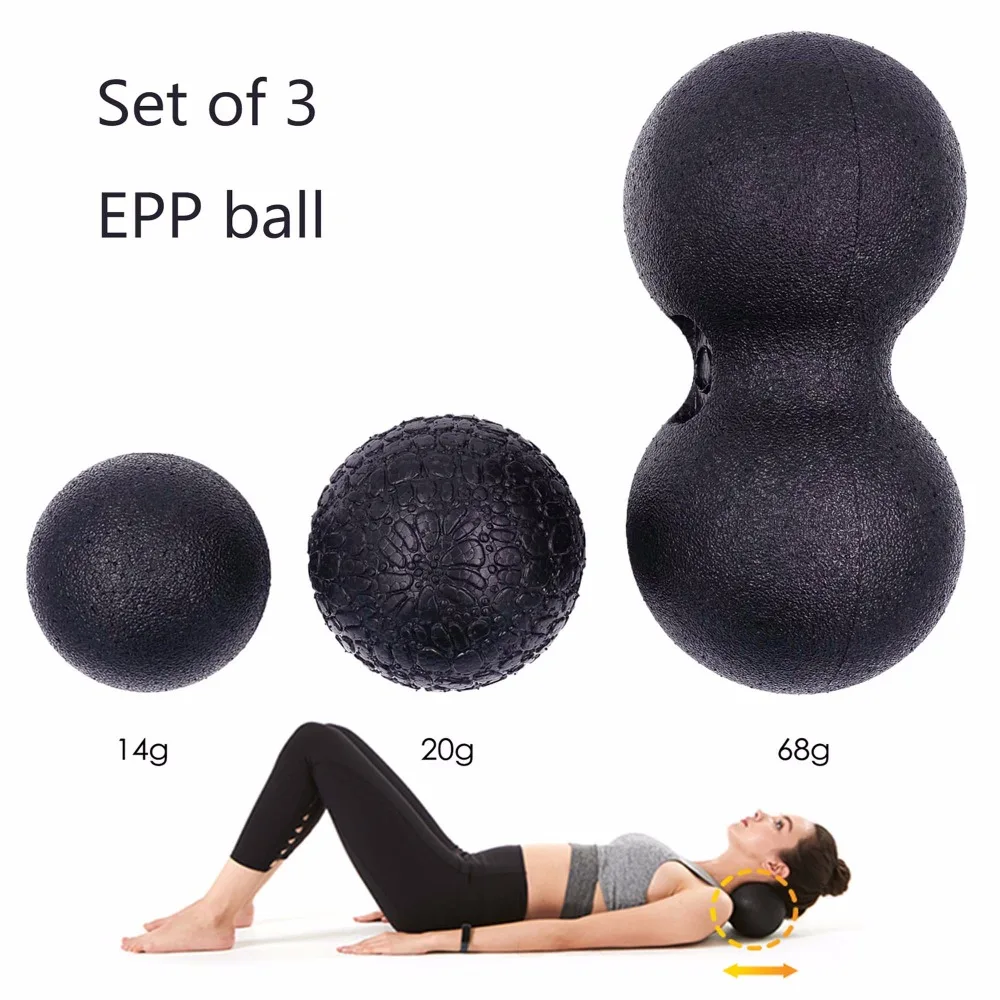 3 in 1 faszienrolle gymnastique rôle Physiothérapie massage Foam Peanut Ball 