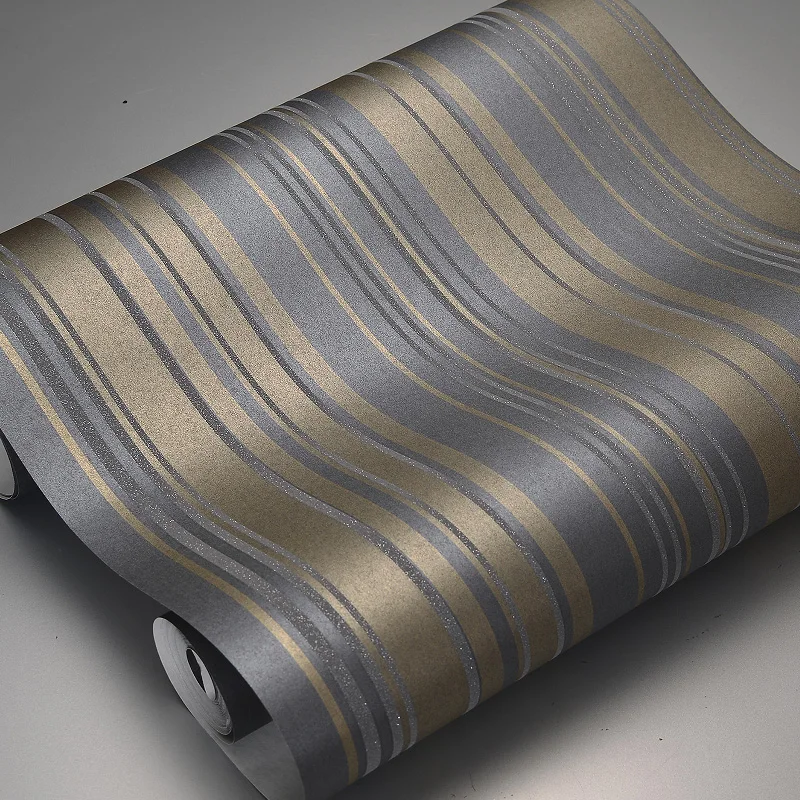 Non-woven Wall Paper Printing Simple Modern Bedroom Living Room TV Background Wall Black White Vertical Stripes Wallpaper Roll Non-woven Wall Paper Printing Simple Modern Bedroom Living Room TV Background Wall Black White Vertical Stripes Wallpaper Roll