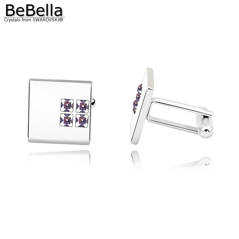 BeBella запонки со стразами мужские запонки с элементами Swarovski для подарка на День отца - Окраска металла: Crystal
