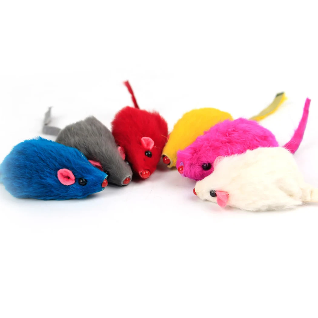 2 шт. мыши игрушки из натурального меха|Игрушки для кошек| |