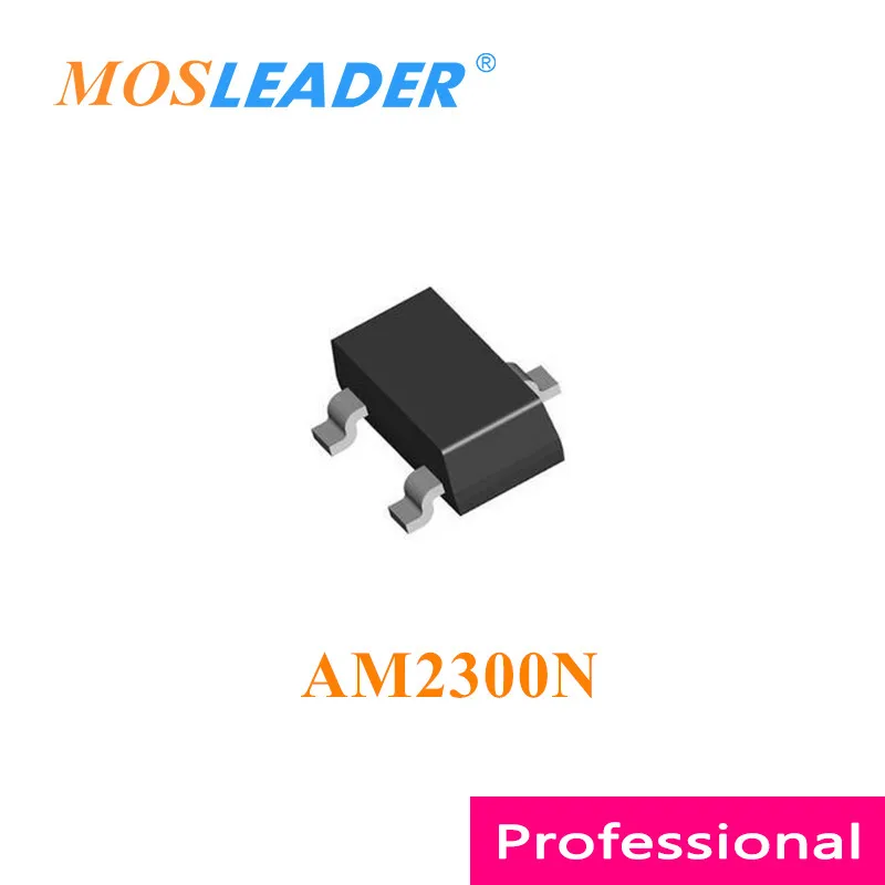 

Mosleader AM2300N SOT23 3000PCS AM2300 AM2300N-T1-PF Made in China Rds=35mR 50mR @4.5V N-Channel 20V High quality