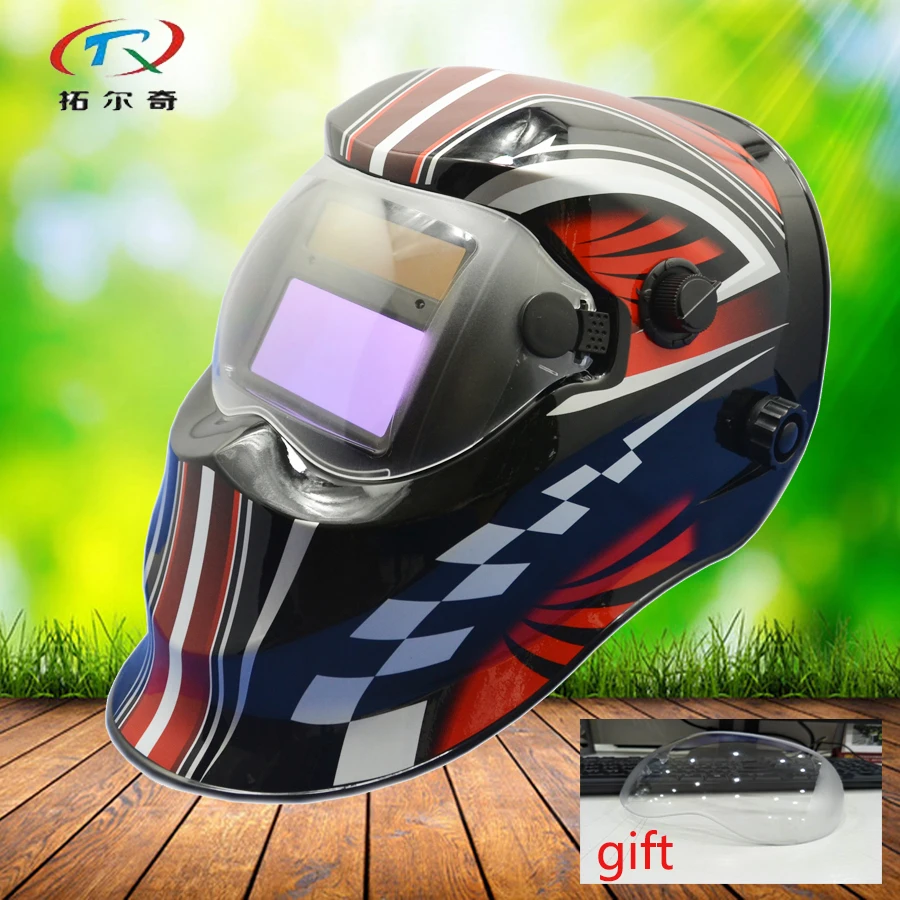 black led glass Welding Helmet Auto Darkening full face low price mask