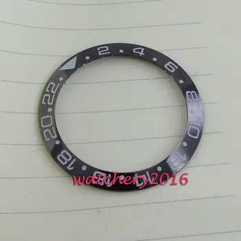 

parnis 38mm black ceramic bezel insert fit 40mm case mechanical men's watch