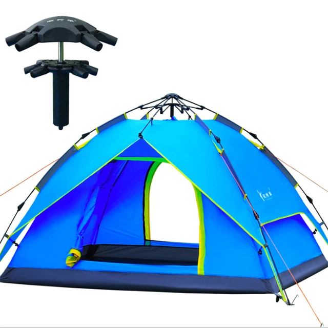 Cheap Hydraulic automatic tent quick opening 3-4  outdoor camping supplies waterproof Multipurpose sun shelter