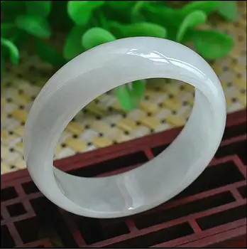 

Natural bracelet ice through the bracelet Myanmar ice glutinous species translucent jade bracelet 56MM 00137