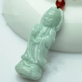 

Fine jewelry, female natural stone carving guanyin pendant/