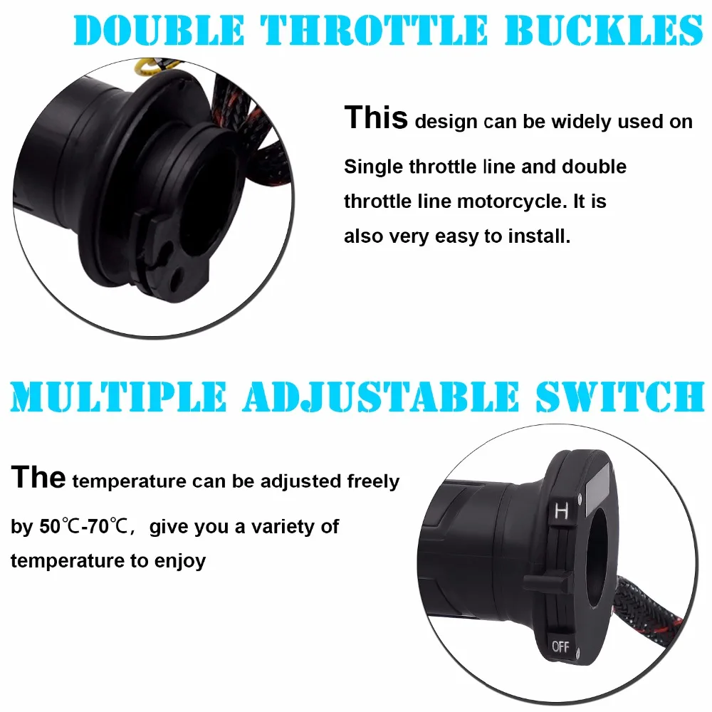 1 пара мотоциклетные ручки с подогревом 22 мм для мотокросса ATV Скутер грелка рук