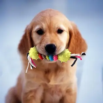

Dog Chew Toy Bite Resistant Pet Rope Toy Teeth Cleaning Toys Rubber Toy for Pets Dogs