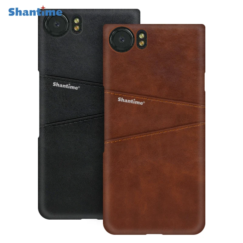 

Luxury Vintage Leather Back Cover For BlackBerry Keyone DTEK 70 Phone Case For BlackBerry Keyone Card Slot PU Leather Case
