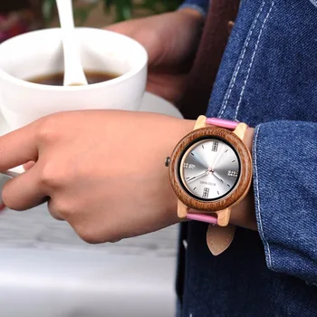 

BOBO BIRD L-P29 Ladies Bamboo Wood Wristwatches Luxury Brand Japan Quartz Relogio for Women Watch OEM Holiday Gifts