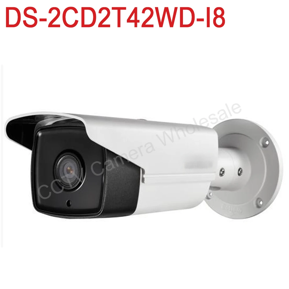 

In Stock DS-2CD2T42WD-I8 international English version 4MP EXIR Network Bullet IP security Camera POE, 80m IR, 120dB WDR, H.264+