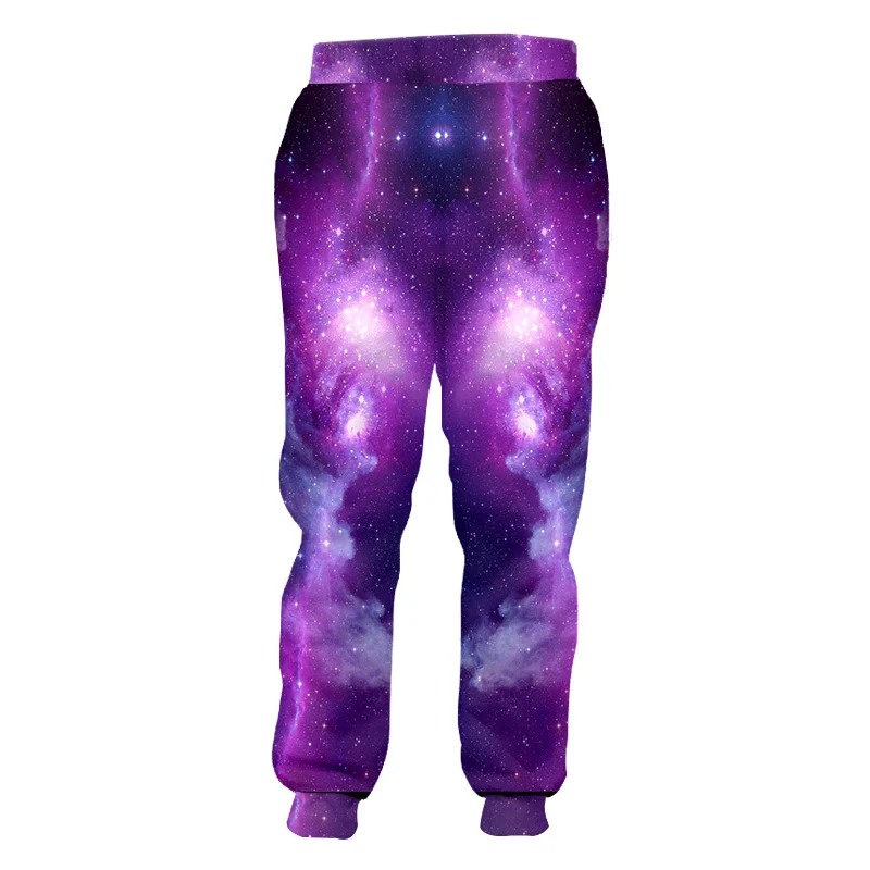 OGKB мужские 3D штаны с принтом фиолетового цвета Galaxy Space Jumpers Man 5XL