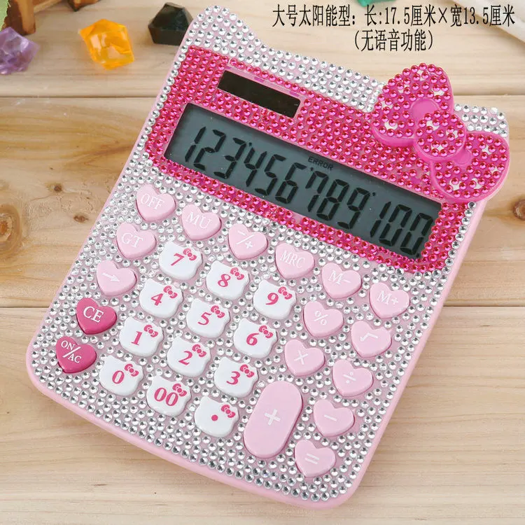 12 цифр Солнечный розовый милые Роскошные Стразы Кристалл Алмаз hello kitty