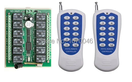 

12CH DC 12V rf home automation remote control switch 433MHZ transmitter and recevier wireless switch Radio smart home control