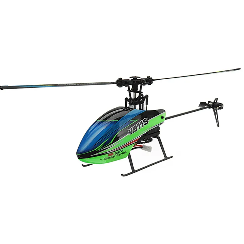 WLtoys V911S 2 4G 4CH 6 Aixs гироскоп бесflybarless RC вертолет RTF наружная модель игрушки w/ 3 шт 7 V