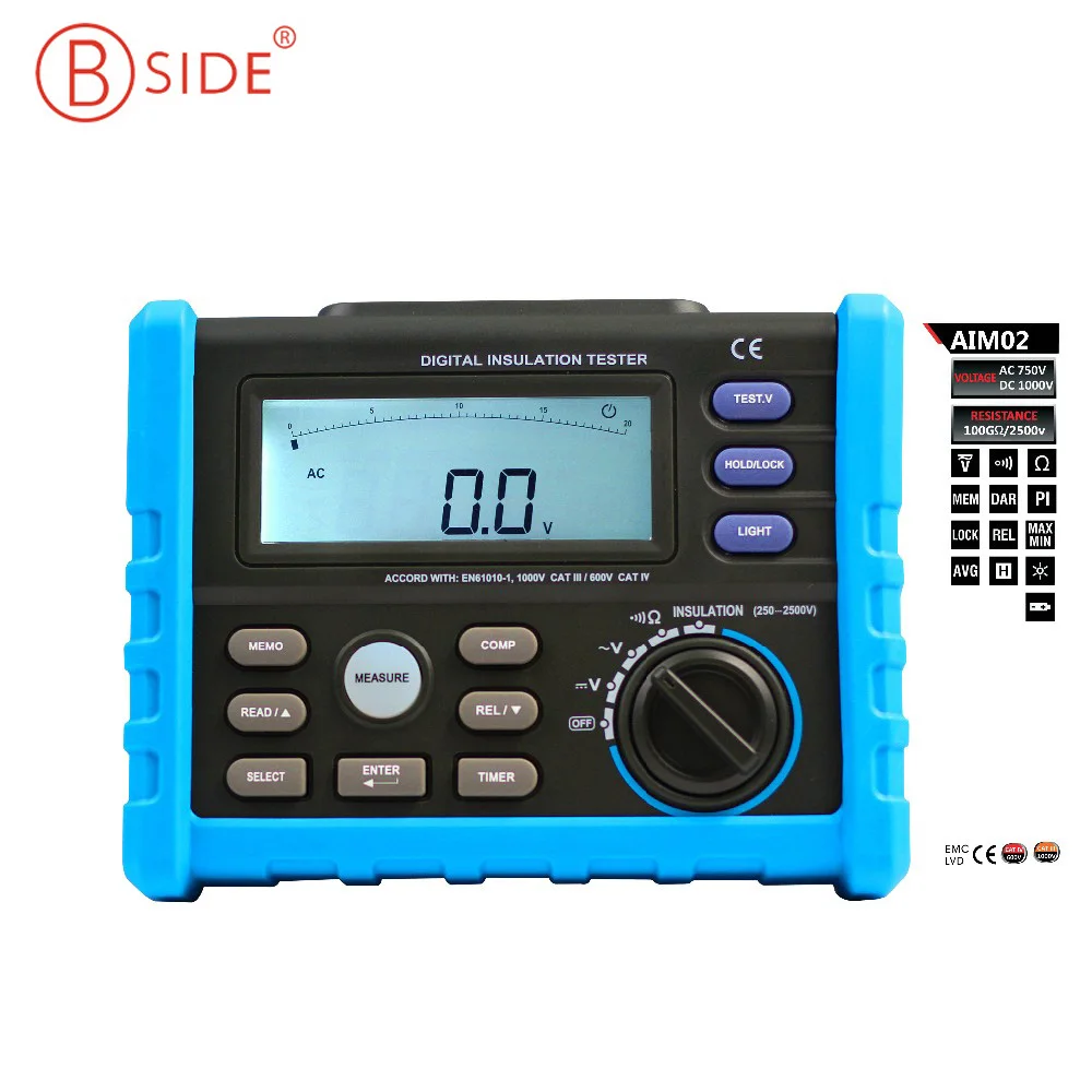 Bside AIM02 Digital High Voltage Insulation Meter Megger Insulation
