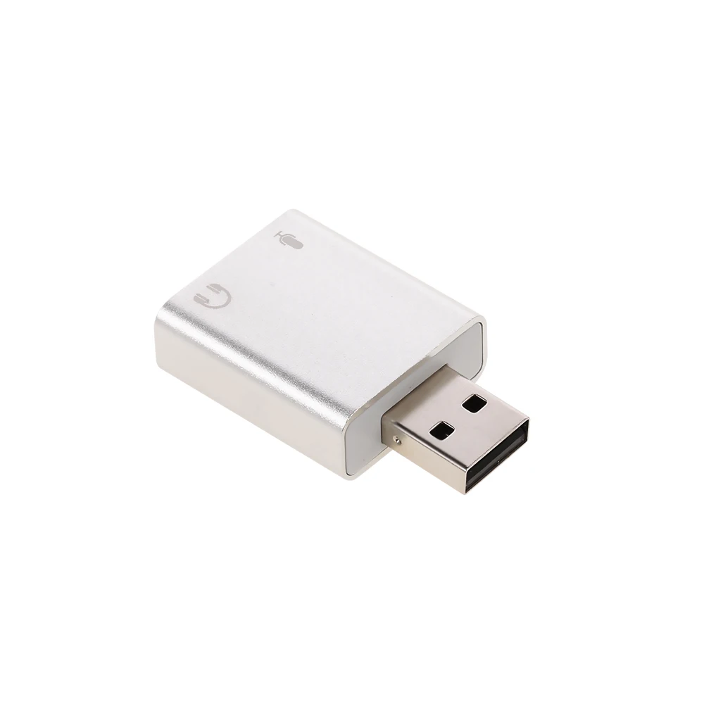 Алюминиевый сплав USB внешний стерео звуковой адаптер USB Аудио Звуковая карта Виртуальная 7,1 микрофонный конвертер с разъемом 3,5 мм
